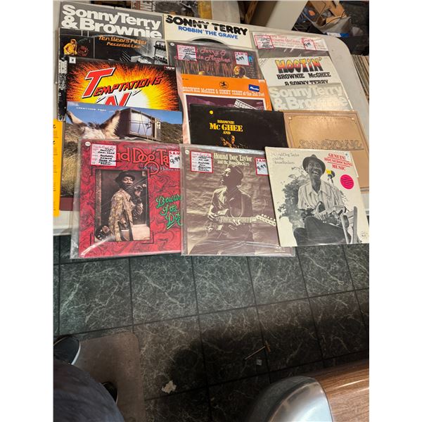 Sonny Terry and hound dog Taylor records