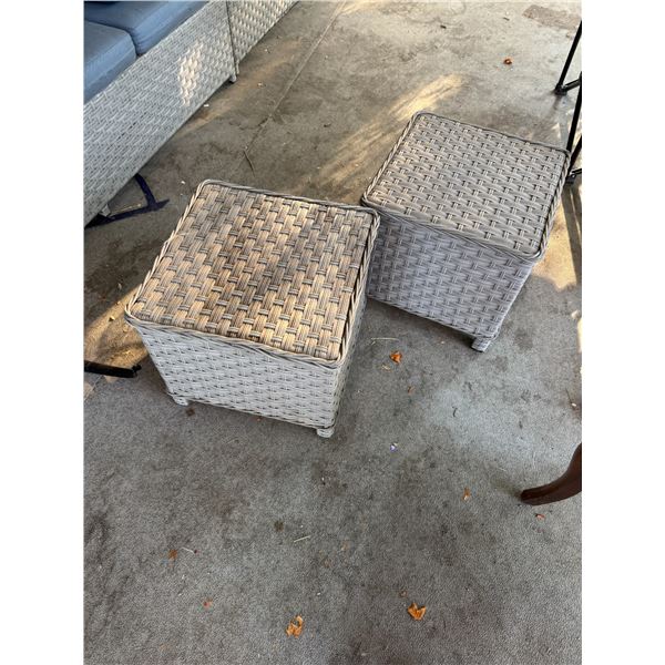 2 patio side tables or stools