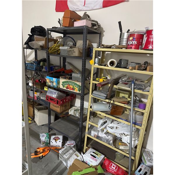 3 shelves contents, not included