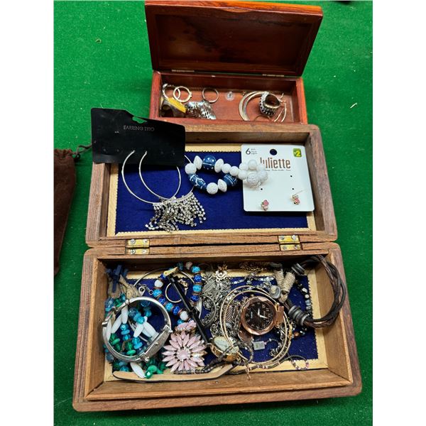 Jewelry boxes, and contents