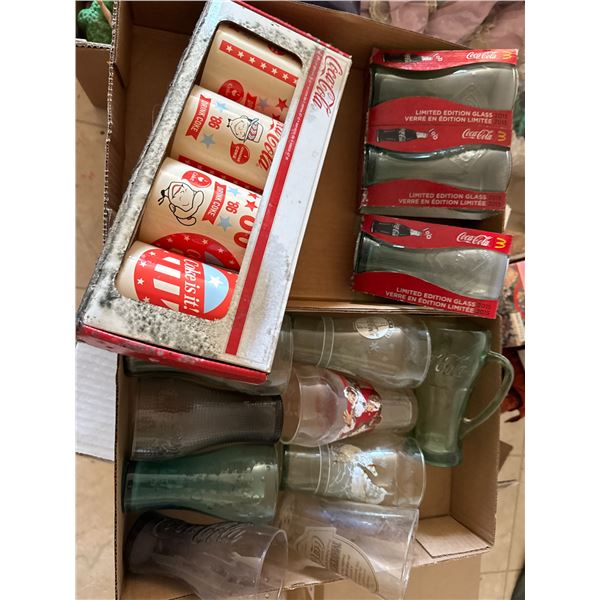 Coca-Cola glasses and mugs