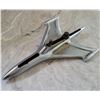 Image 2 : Die cast jetplane hood ornament 9 1/2" long, mirrors surrounding colours, looks stainless