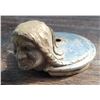 Image 3 : Metal Casting Chief - possibly radiator cap - 3 3/4" diameter x 2 3/4" tall