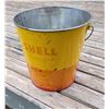 Image 1 : SHELL tapered metal pail with handle 11 1/2" tall