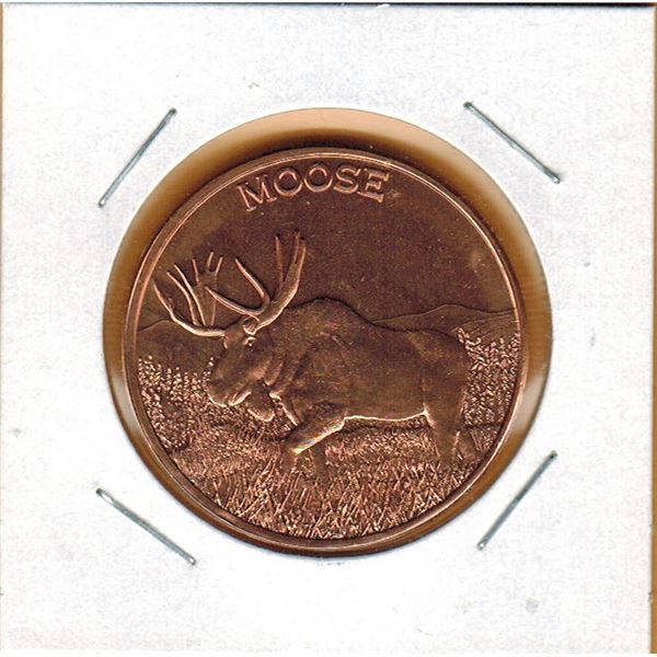 1 OUNCE COPPER -  .999 FINE - MOOSE
