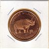 Image 1 : 1 OUNCE COPPER -  .999 FINE - AFRICAN WILDLIFE - RHINOCEROS
