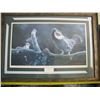 Image 1 : 1998 DUCKS UNLIMITED FRAMED PRINT - "FRONT ROW SEATS" by Glenn Olson -  31 1/2 X 23 inches