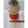Image 2 : Red & White oil lamp with globe
