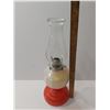 Image 3 : Red & White oil lamp with globe