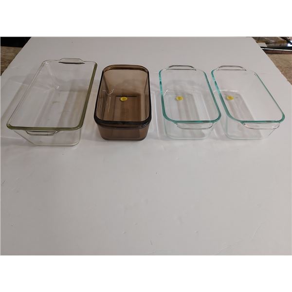 4-loaf pans glass