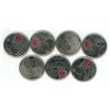 Image 1 : (7) Canadian 25 Cent Coins "Heroes of 1812 Series"