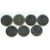 Image 2 : (7) Canadian 25 Cent Coins "Heroes of 1812 Series"