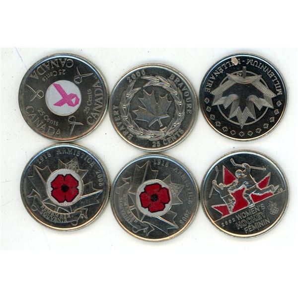 Lot of Celebration and Special Coins (Women's Hockey, Poppy Remembrance, Bravery Medal Design, and e