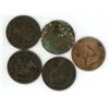 Image 2 : Lot of Vintage 1899, 1901, 1906 and 1918 Canadian Pennies