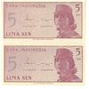 Image 2 : (2) 1964 Lima Sen 5 bills