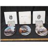 Image 1 : (3) Collection of three commemorative porcelain plates "Steam on the CPR" by artist Theodore A. Xara