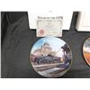 Image 2 : (3) Collection of three commemorative porcelain plates "Steam on the CPR" by artist Theodore A. Xara