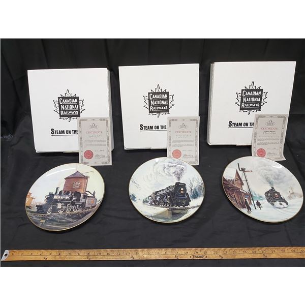 (3) Collection of three commemorative plates from the "Canadian National Railways Steam" (Christian 