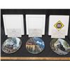 Image 1 : (3) Collection of commemorative porcelain plates "Steam on the CPR" by artist Theodore A. Xaras (Chr