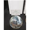 Image 2 : (3) Collection of commemorative porcelain plates "Steam on the CPR" by artist Theodore A. Xaras (Chr