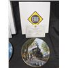 Image 4 : (3) Collection of commemorative porcelain plates "Steam on the CPR" by artist Theodore A. Xaras (Chr