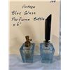 Image 2 : Vintage Clear Blue Glass Perfume Bottles