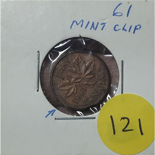 1961 Canadian One Cent - Mint Clip.