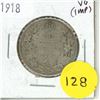 Image 1 : 1918 Canada Silver 50 Cents Coin.