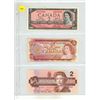 Image 1 : 1954, 1974, 1986 Canadian Two Dollars.