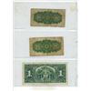 Image 2 : 1900, 1923 Dominion of Canada 25 Cents Shinplaster, 1937 Canadian One Dollar.