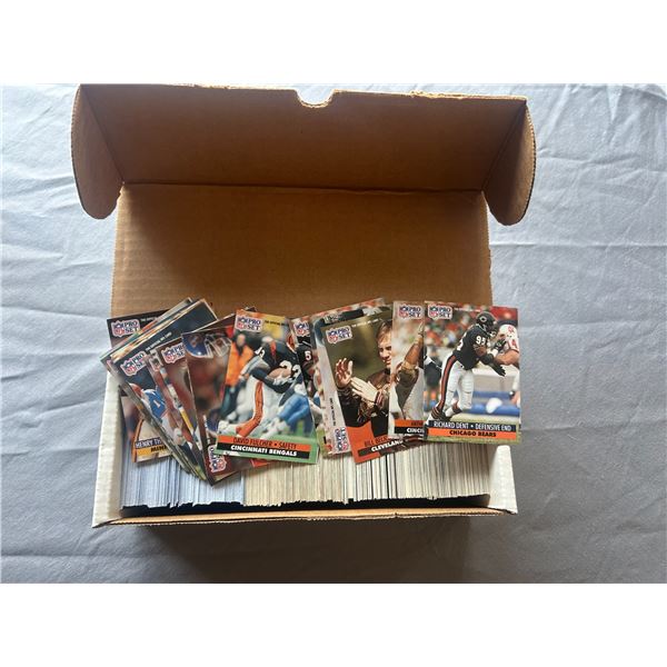 Box of Assorted Football Cards