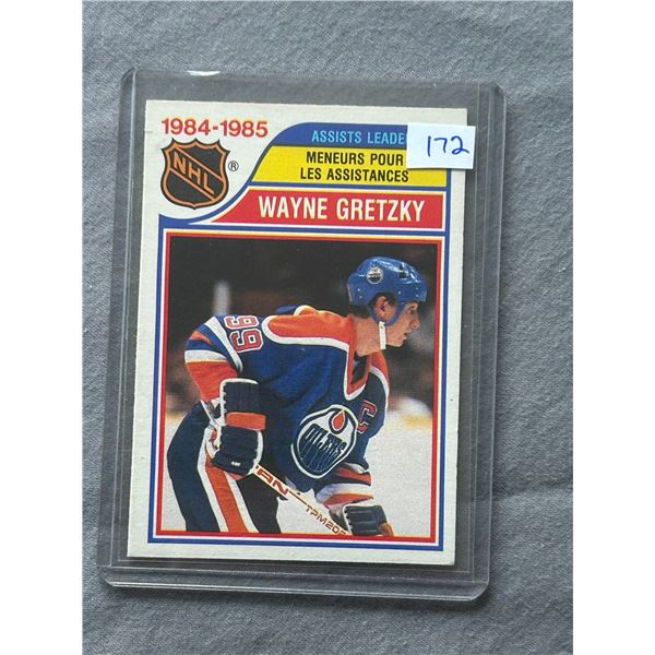 Wayne Gretzky - 1984-85 Assists Leader - Hockey Card