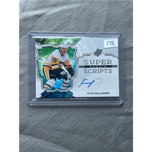 Filip Hallander - Autographed Rookie Card