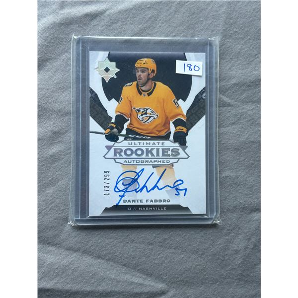 Dante Fabbro - Autographed Rookie Card
