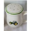 Image 4 : Licensed John Deere large coffee mugs & salt shaker.