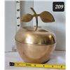 Image 1 : Solid brass apple trinket / candy container.