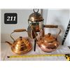 Image 1 : Copper kettles & wind chime.
