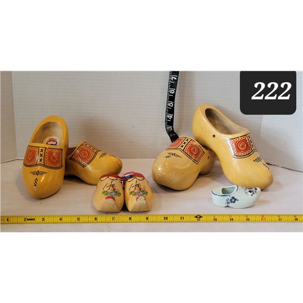 Authentic wooden shoes. Holland.