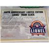 Image 4 : Lionel 100 ann. Train clock. Light sensor, sounds, train travels around the clock.