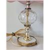 Image 3 : Vintage lamp with princess shade, mirror, curler, & battery operated hair blower.