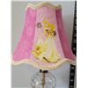Image 4 : Vintage lamp with princess shade, mirror, curler, & battery operated hair blower.