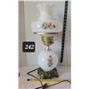 Image 1 : Vintage lamp. Hurricane chimney & shade.
