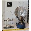 Image 1 : Vintage wall mount oil lamp & battery lamp top.