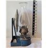 Image 3 : Vintage wall mount oil lamp & battery lamp top.