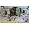 Image 1 : Religious Jewelry, plates & stained glass plaque.