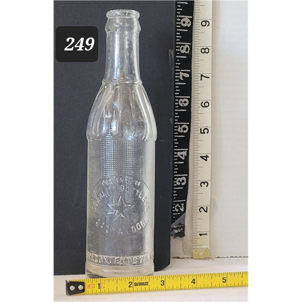 Vintage embossed Starlight beverage bottle. Saskatoon.