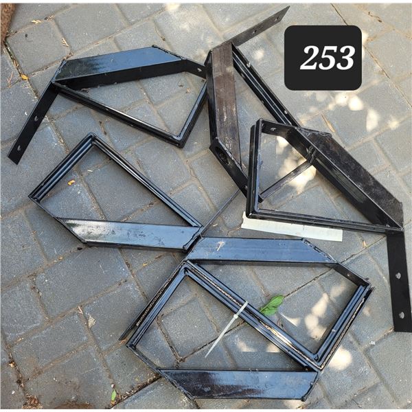 Steel deck bench frames.