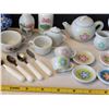 Image 4 : Ceramic miniatures. Tea set, spoons, & vase.