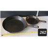 Image 1 : Cast iron fry pans.