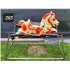 Image 1 : Mid century spring horse with leather seat.